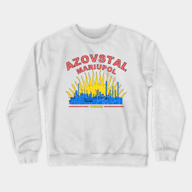 AZOVSTAL MARIUPOL UKRAINE Crewneck Sweatshirt by Vladimir Zevenckih